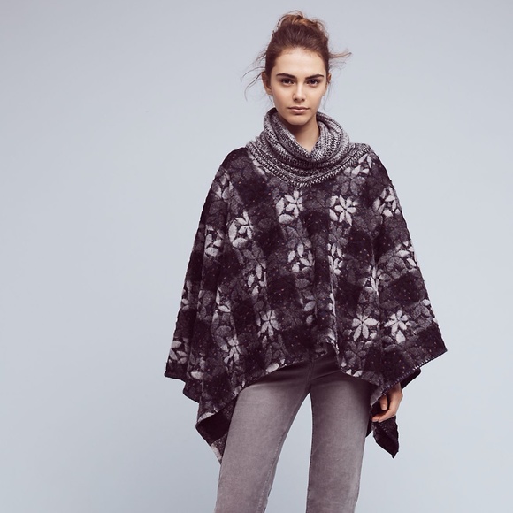 Anthropologie Wintertide Reversible Poncho - Picture 3 of 3